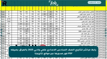 رابط مباشر لنتائج الصف السادس الإعدادي علمي وأدبي 2025 بالعراق بصيغة PDF فور صدورها عبر موقع نتائجنا